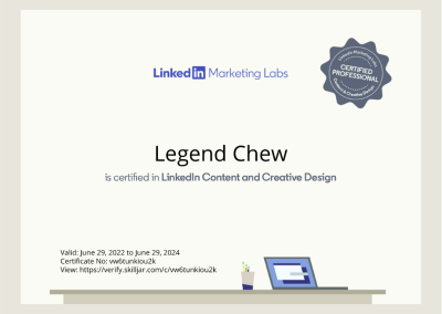 LinkedIn Content and Creative Design by Legend Chew